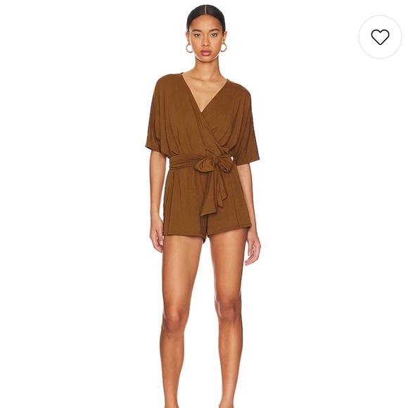 Lovers and Friends Nighttime Sky Romper in Coffee Brown - Picture 1 of 5